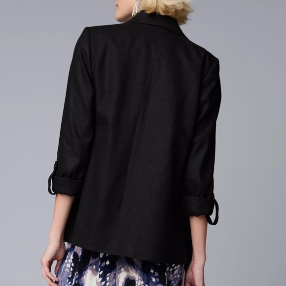 NWT Simply Vera Wang Roll tab sleeve black blazer sz XL - Picture 6 of 9